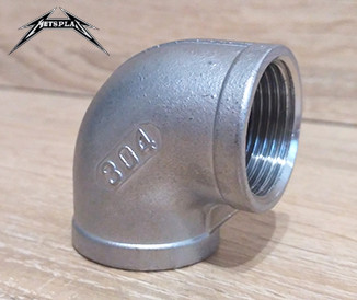 Коліно нержавіюче муфтове 90˚ Ду 100( 4' ) AISI 304, фото 1