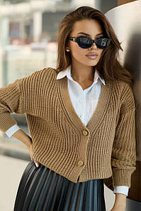 Кардиган жіночий теплий в'язаний укорочений