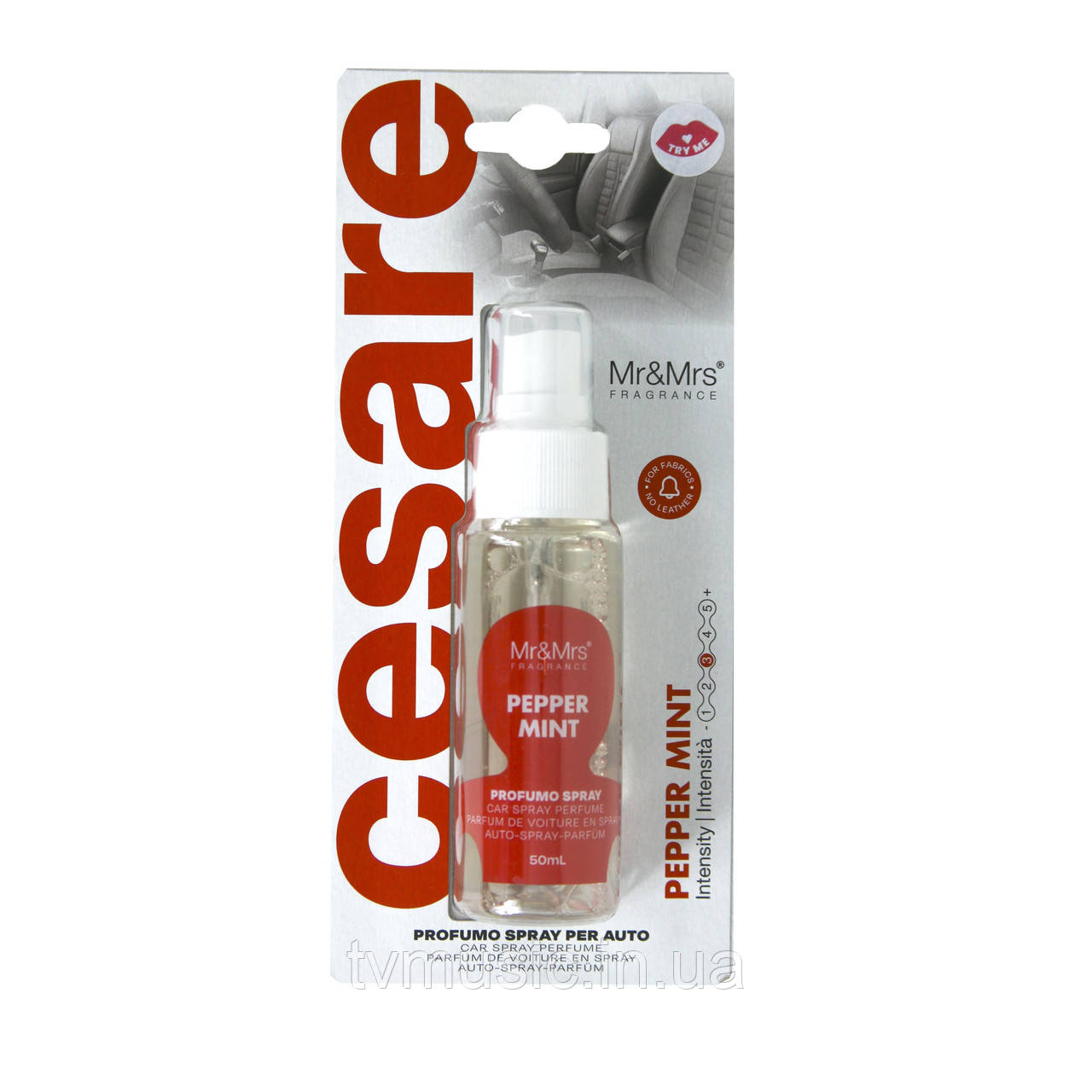 Ароматизатор в машину Mr&Mrs CESARE SPRAY Peppermint - Red 50 мл (JCESSPR006)