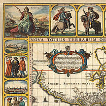Плакат "Стародавня карта Землі, Earth Ancient Map", 49×60см, фото 3