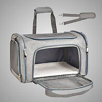 Переноска-сумка "Connor" для кішок і собак до 12 кг сіра DHT-11