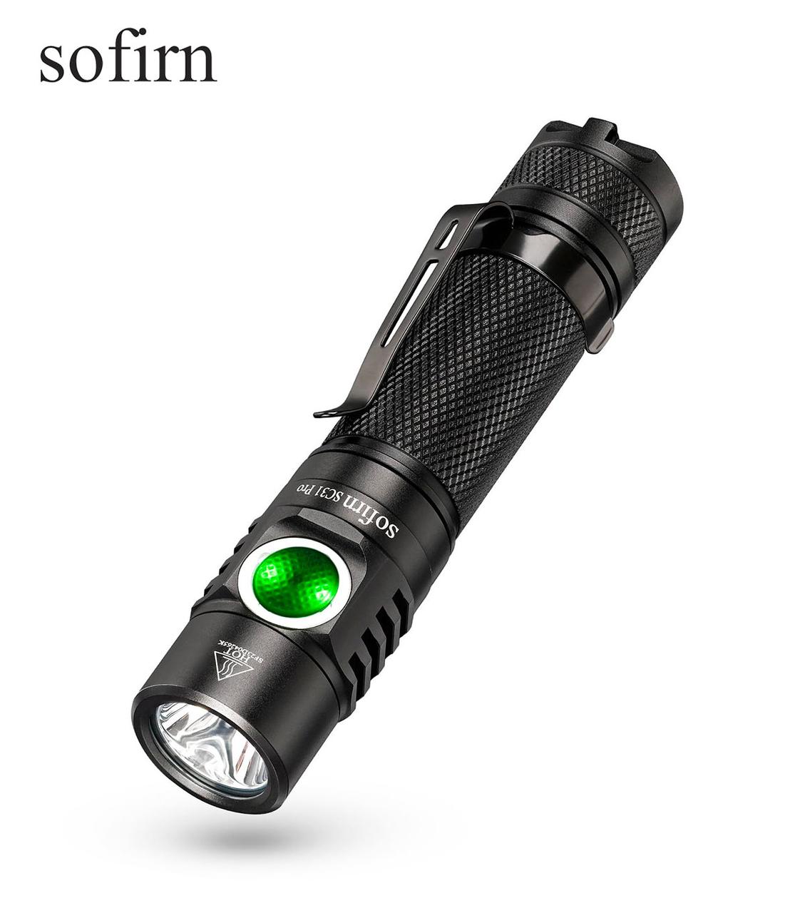 Ліхтар Sofirn SC31 Pro Black + АКБ 3000 мАг | 2000 LM, фото 1