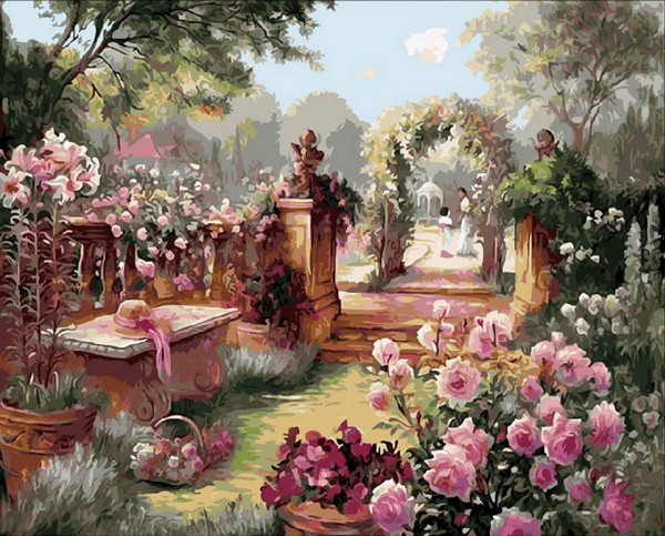 Розмальовка для дорослих Mariposa Райський сад (MR-Q1442) 40 х 50 см