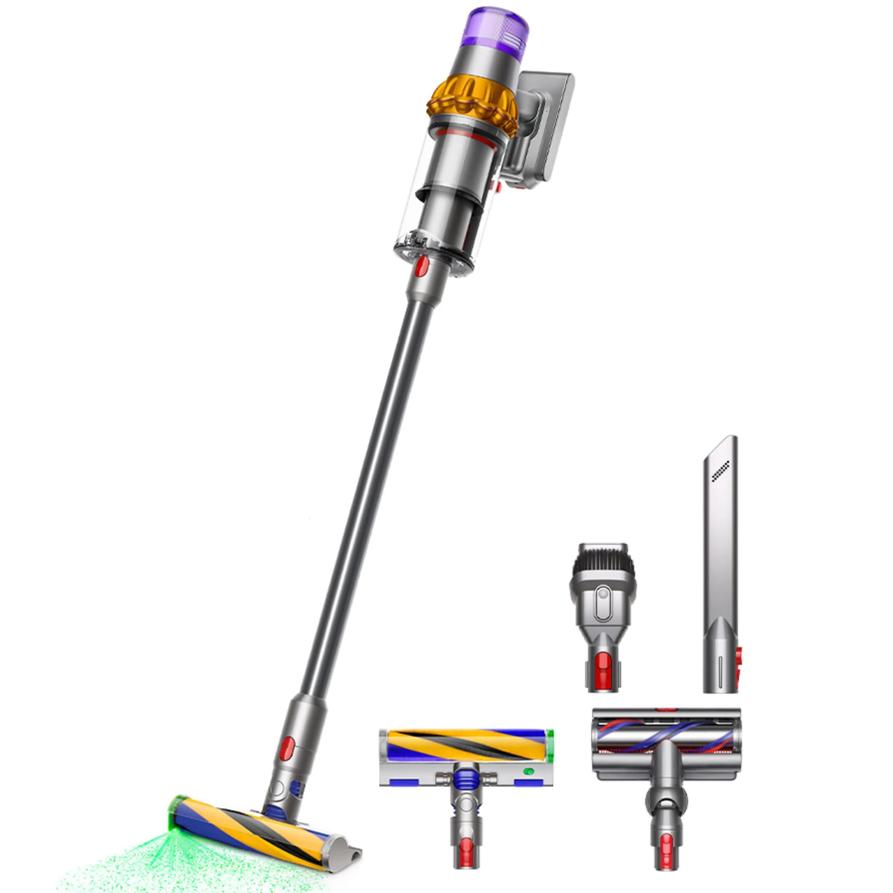 Dyson V15 Detect Absolute 2023 Yellow/Nickel 446986-01 Ручний вертикальний бездротовий пилосос