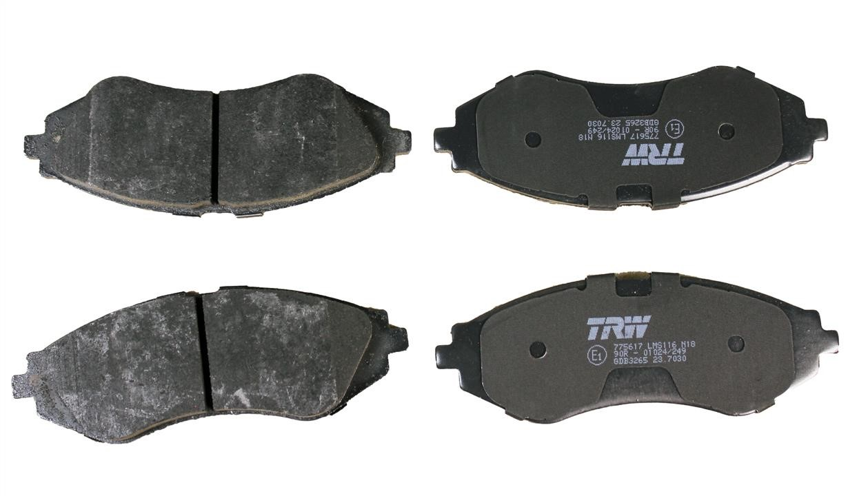 Передні колодки Нубіра J100 / J150, Ланос 1.6 (96281937) TRW GDB3265, фото 1