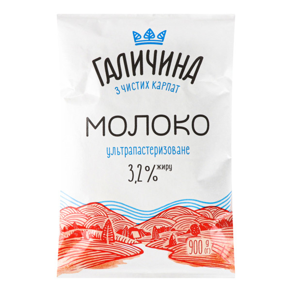 Молоко Галичина 3.2% Т/Ф