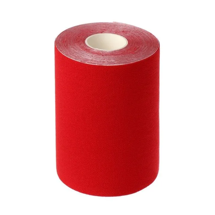 Кінезіо Тейп 10 см х 5 м Кінезіологічний спортивний тейп стрічки Kinesiology Tape, червоний