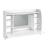 Туалетний стіл для макіяжу з дзеркалом для спальні, Сучасний жіночий туалетний столик для косметики з ЛДСП, фото 5