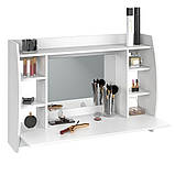 Туалетний стіл для макіяжу з дзеркалом для спальні, Сучасний жіночий туалетний столик для косметики з ЛДСП, фото 4