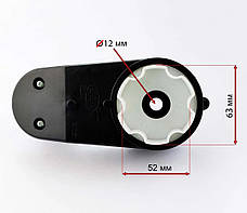 Кермовий редуктор дитячого електромобіля Bambi #1 12V RS380 RPM5000 вал 12 мм з боковими кріпленнями, фото 3