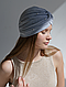 Чалма жіноча літня із трикотажу з перлинами D.Hats сірого кольору - фото 2 - id-p2227552529