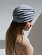 Чалма жіноча літня із трикотажу з перлинами D.Hats сірого кольору - фото 6 - id-p2227552529