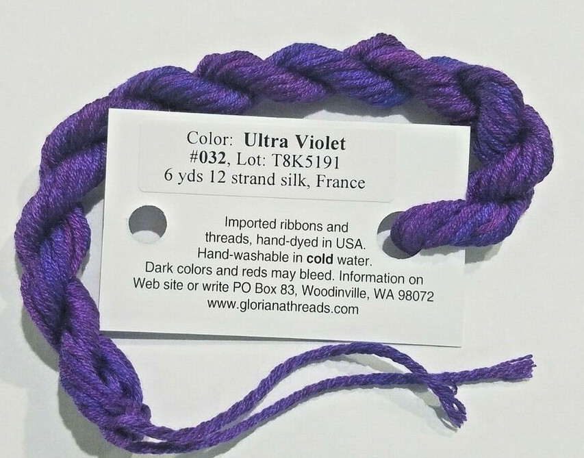 Gloriana Silk Hand-Dyed Silk 032 Ultra Violet, фото 1