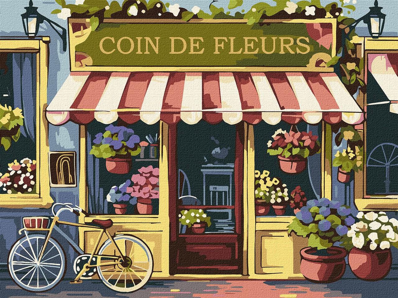 Картина за номерами "Квітковий куточок" 30х40см, термопакет, ТМ Ідейка, Україна, фото 1