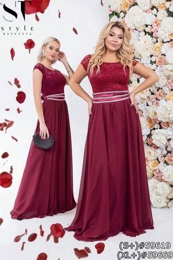 Максіплаття з гіпюром і шифоном великі розміри, фото 1