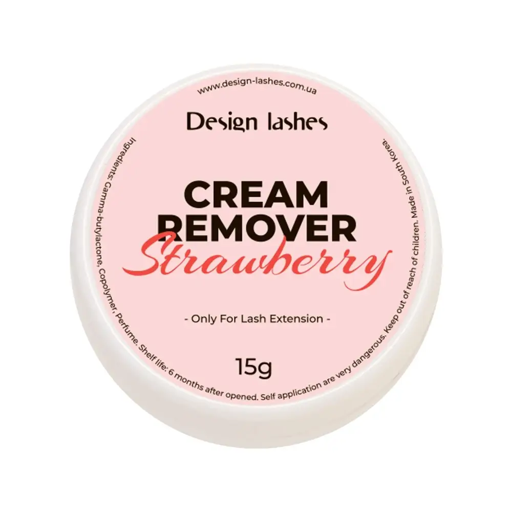 Ремувер кремовий Design Lashes Strawberry, 15 гр