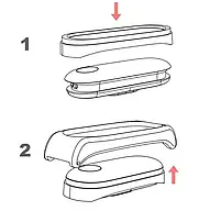 Шкіряний ремінець для фітнес браслета Xiaomi Mi Band 3 и 4 Type A білий, тримач - золотистий, фото 5