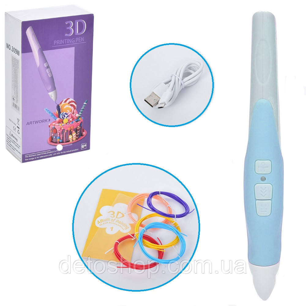 Ручка 3D Bambi 309W (blue) Блакитний