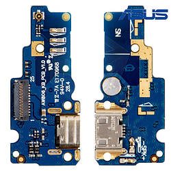 Шлейф для Asus ZenFone Go ZC500TG, конектора заряджання, мікрофона, з компонентами, оригінал