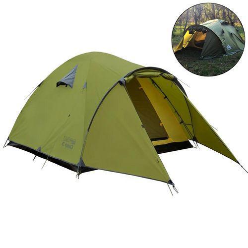 Туристичний намет Tramp Lite Camp 3; 3-х місний. Оливковий. Універсальний туристичний намет UTLT-007.