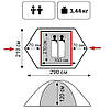 Туристичний намет Tramp Lite Tourist 3; 3-х місний. Пісочний. Універсальний туристичний намет UTLT-002., фото 7