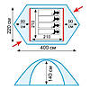 Туристичний намет Tramp Rock 4; 4-х місний. Оливковий. Універсальний експедиційний намет UTRT-029., фото 7