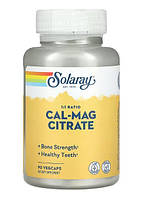 Мінеральний комплекс Solaray® Cal-Mag Citrate 1:1 Ratio 90 VegCaps