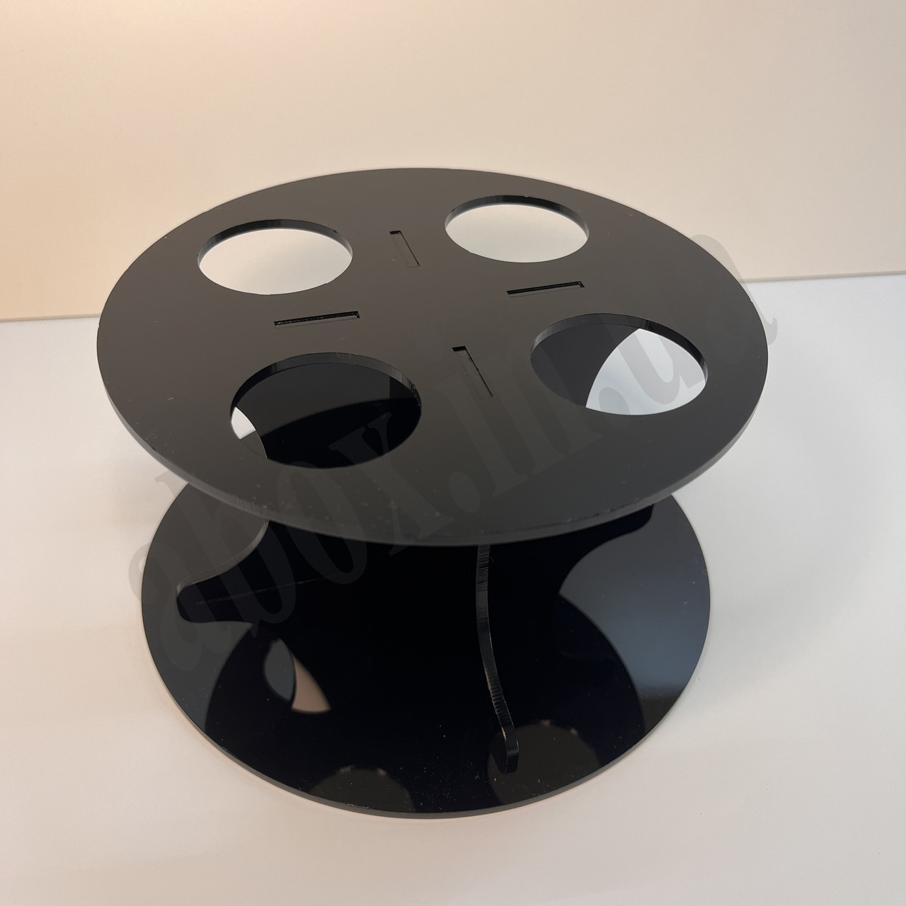 Підставка під морозиво | Кругла | 4 ріжка | Чорна