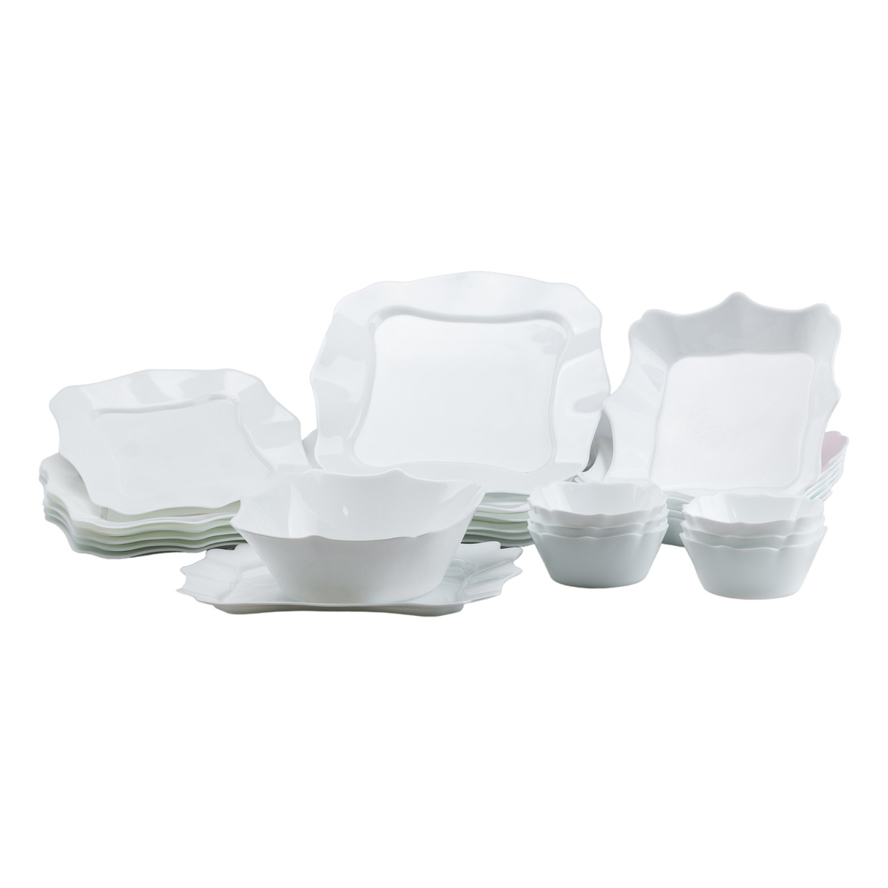 Столовий набір тарілок на 6 персон обідній столовий сервіз тарілок сучасних service Lugi, фото 1