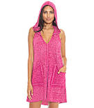 Туніка BECCA By Rebecca Virtue Beach Date Hooded T-Shirt Dress Cover-Up Raspberry, оригінал. Доставка з США/ЄС протягом 14 днів, фото 3