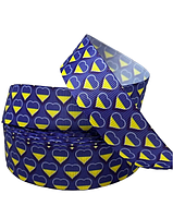 Репсова стрічка 2.5 см- Сердечко арт 015159, 1 метр, Різнокольоровий