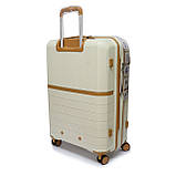Валіза пластикова велика 4 колеса Snowball L молочна (Франція), фото 2