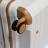 Валіза пластикова велика 4 колеса Snowball L молочна (Франція), фото 4