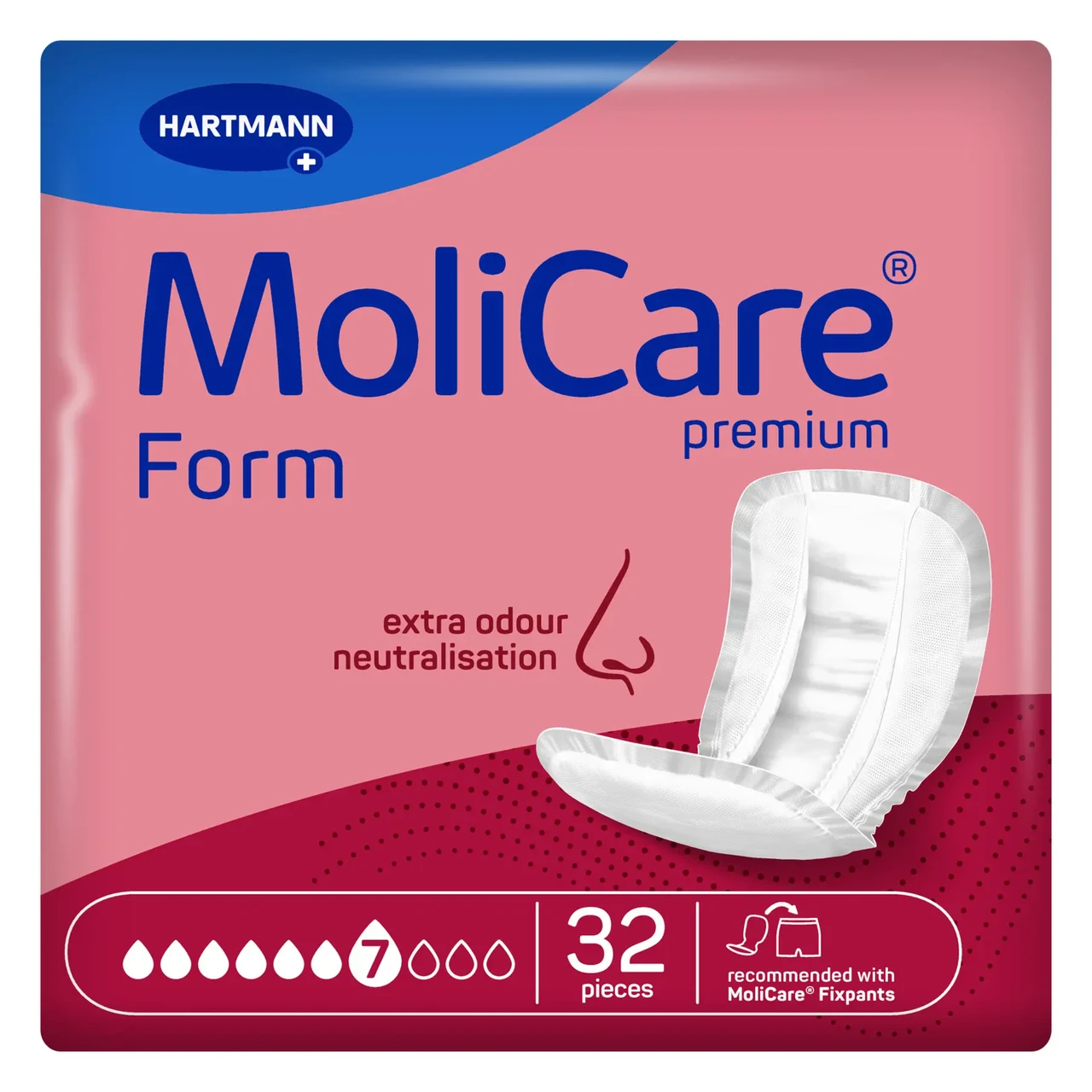 Прокладки при нетриманні мочі та калу анатомічної форми MoliCare Premium Form 7 крапель 32ш