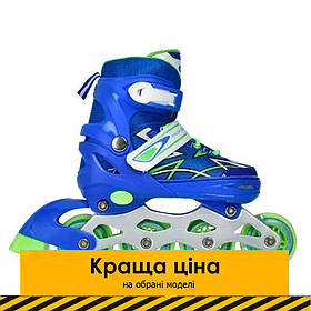 Дитячі ролики (устілка 16 см, 27-30 розмір) Profi A 4142-XS-BL Синій | Роликові ковзани розсувні