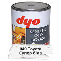 040 Toyota Супер біла Алкідна фарба для авто Dyo 1 кг (без затверджувача)