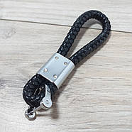 Брелок для ключів Плетений автомобільний брелок з логотипом Skoda Чорний (KG-11673), фото 4