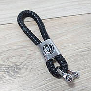 Брелок для ключів Плетений автомобільний брелок з логотипом Skoda Чорний (KG-11673), фото 3