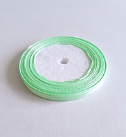 Стрічка атласна, колір салатовий 0.6 см