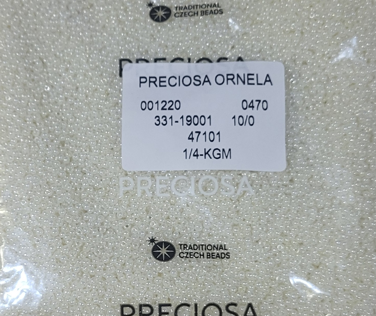 Бісер 10/0, No47101 молочний перламутровий (пач.50 грамів), фото 1