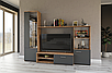 Стильна маленька тв стінка гірка під телевізор у вітальню, зал у сучасному стилі Емма 220 см, фото 2