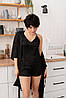 Жіночий комплект чорний шовковий халат і піжама двійка з колекції Tango Volcano розмір S Set221PBс, фото 6