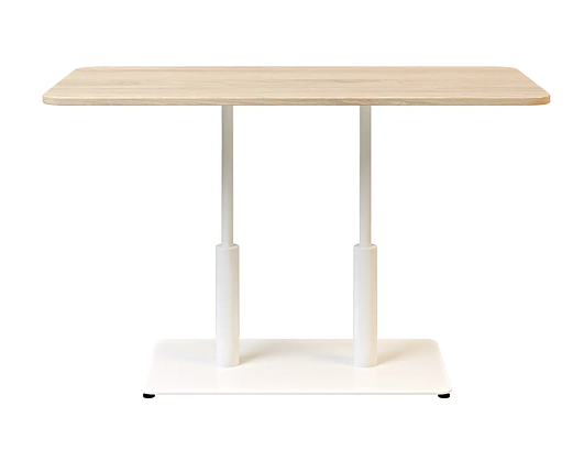 Стіл Ibiza Soft Double light 120x70 чорний метал / дуб ДСП (текстура) TM Lovko, фото 3