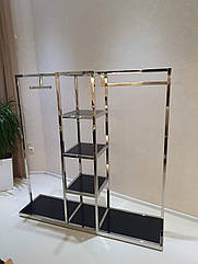 Стійка неіржавка сталь з полицями