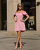 Жіноча сукня міні з креп-жатки Світло-рожевий, фото 2