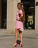 Жіноча сукня міні з креп-жатки Світло-рожевий, фото 3