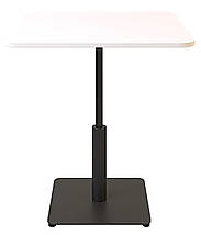 Стіл Ibiza Soft light 70x70 чорний метал / білий ДСП (текстура) TM Lovko, фото 2
