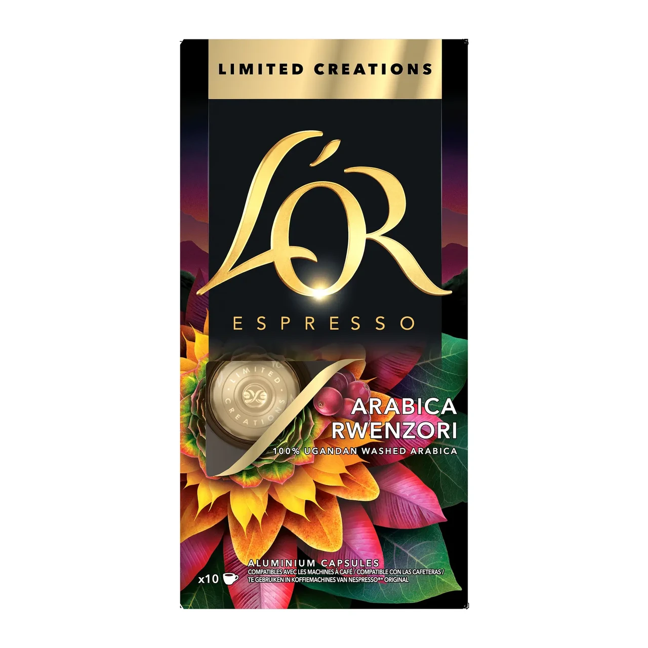 Nespresso капсули L'OR Arabica Rwenzori Uganda 10 шт Франція непресо з нотками какао