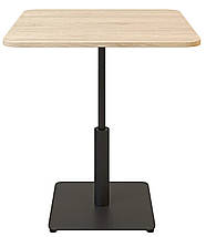 Стіл Ibiza Soft light 70x70 чорний метал / дуб ДСП (текстура) TM Lovko, фото 2