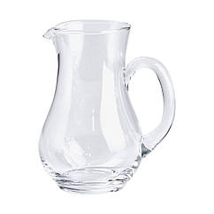 Глек скляний прозорий для холодних напоїв 600 мл маленький графин для декору Lugi